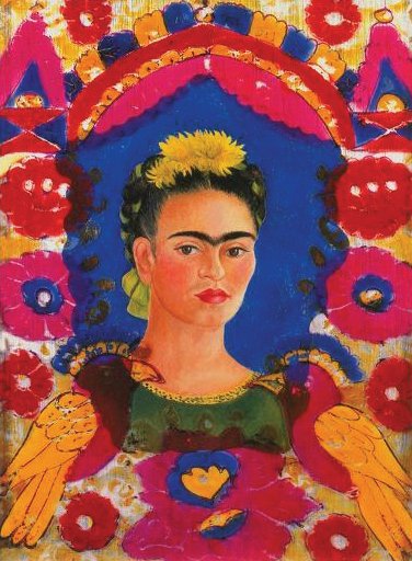 Frida Kahlo’s self-portrait, “The Frame.”